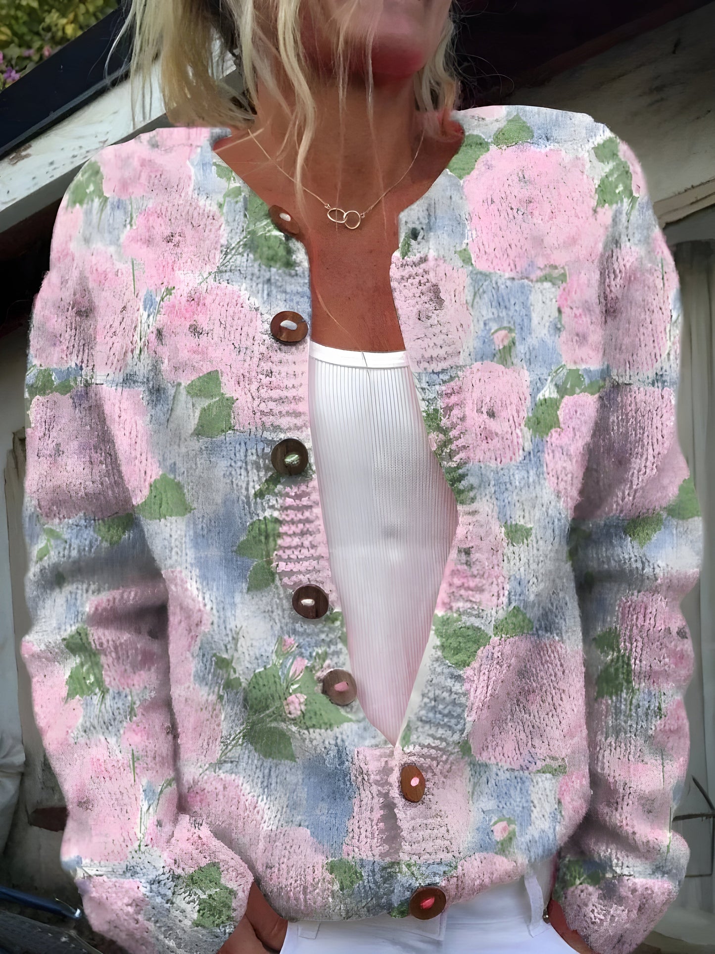 Jill™ | Stijlvolle cardigan met bloemenprint
